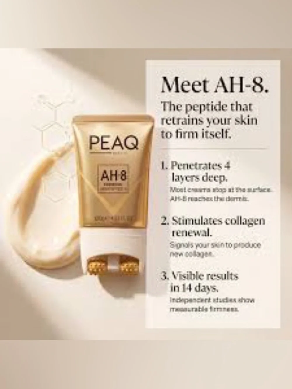 PEAQ Skin Lifting Neck Cream New In Box